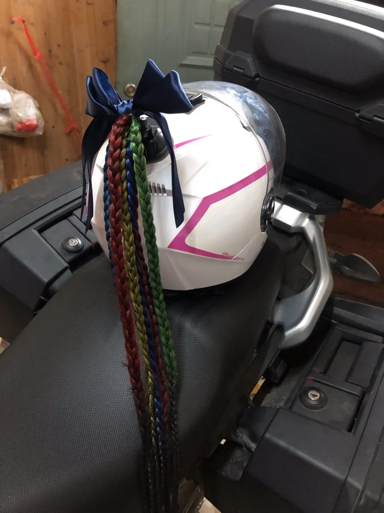 Cool personality motorcycle balance car helmet men's dirty plait ladies helmet retro plait decoration ideas