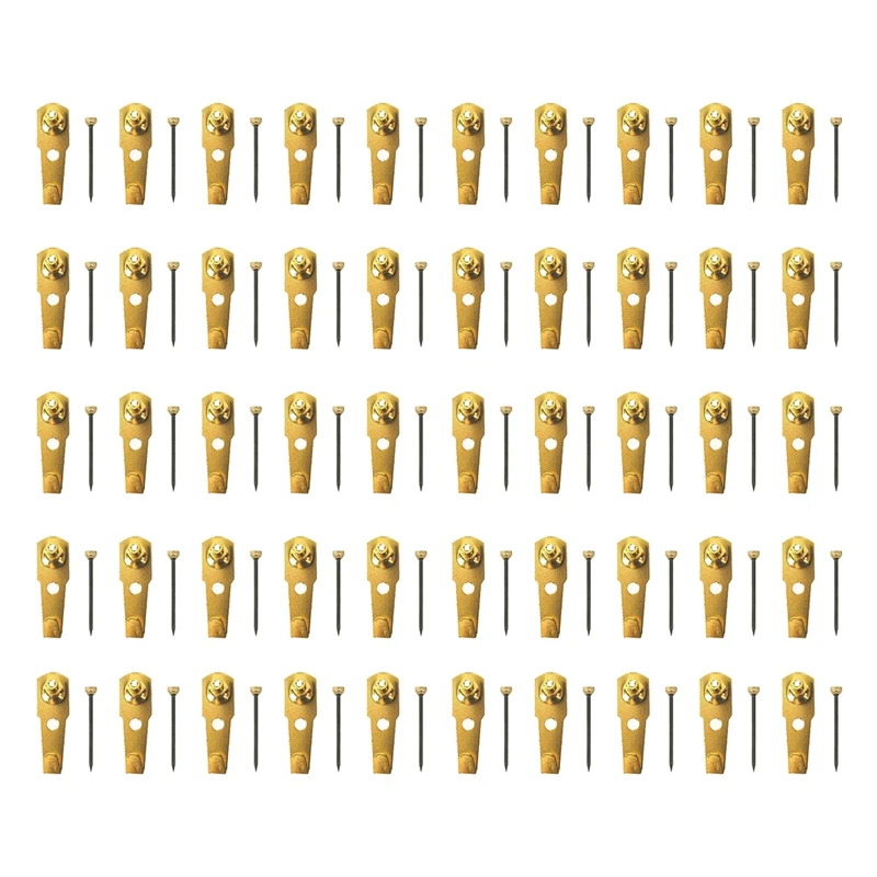 Picture Hangers,50 Pieces Picture Hanging Kit with Nails, 30Lbs Picture