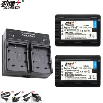 

2x VW-VBT190 VW VBT190 Li-ion Battery + LED Dual Charger for Panasonic HC-V720,HC-V727,HC-V730,HC-V750,HC-V757,HC-V250,HC-V770