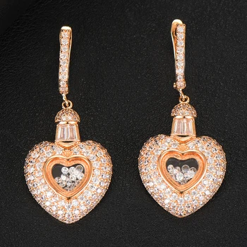 

GODKI Heart Huggie Hoop Earrings with Shining Cubic Zirconia Earrings for Women Wedding DUBAI Bridal Hoop Earrings 2020