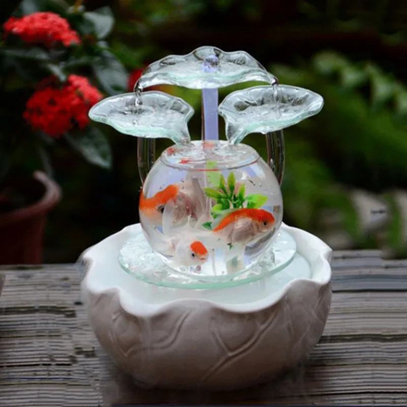 Lucky Feng Shui превращает воду украшения для фонтана гостиной шар перекачки офисный