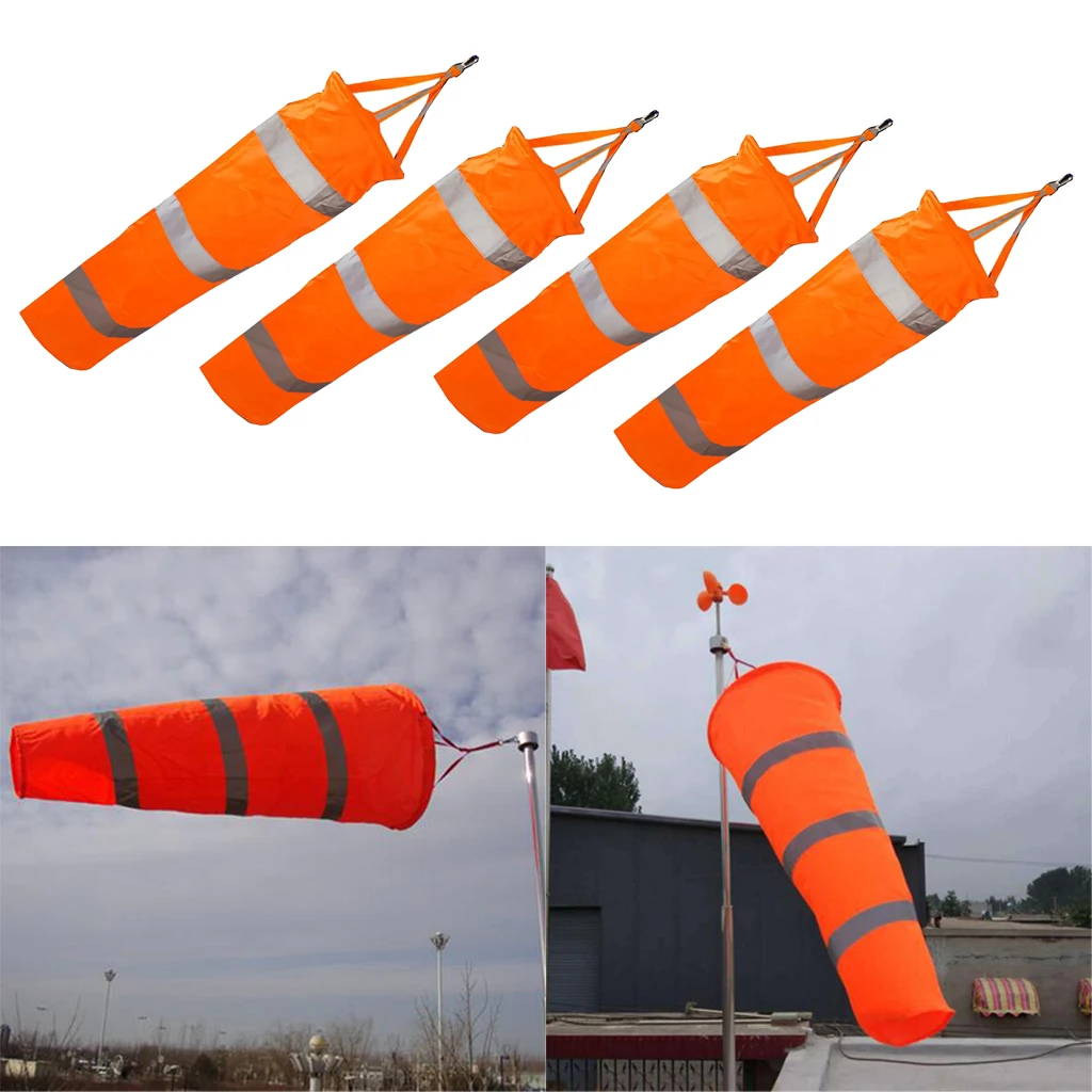 2 Pack Airport Windsock Hanging Wind Socks Heavy Duty Outdoor Decoration 60cm/