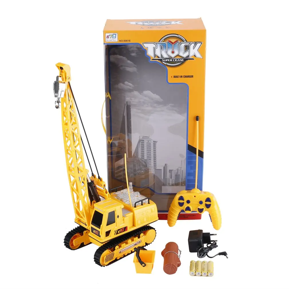 

Professional RC Kids Excavator Crawler Digger Music Light Wireless Remote Control Crane Model Electric Engineering Vehicle Toy