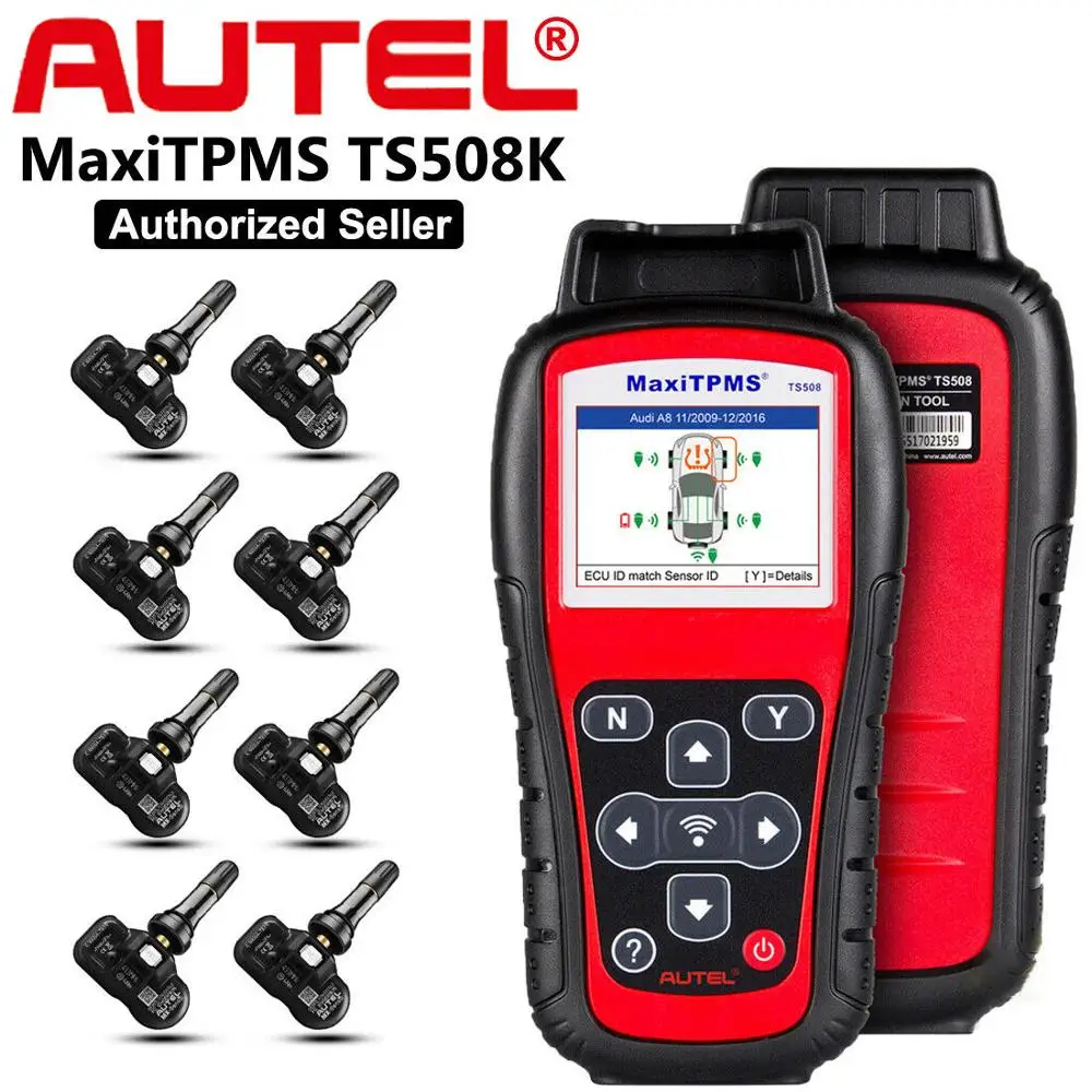 US $375.52 Autel Ts508k 8pcs 315mhz Sensor Relearn Tool For Tpms Reset Tpms Diagnose Programming Sensor Activation Programkey Fob