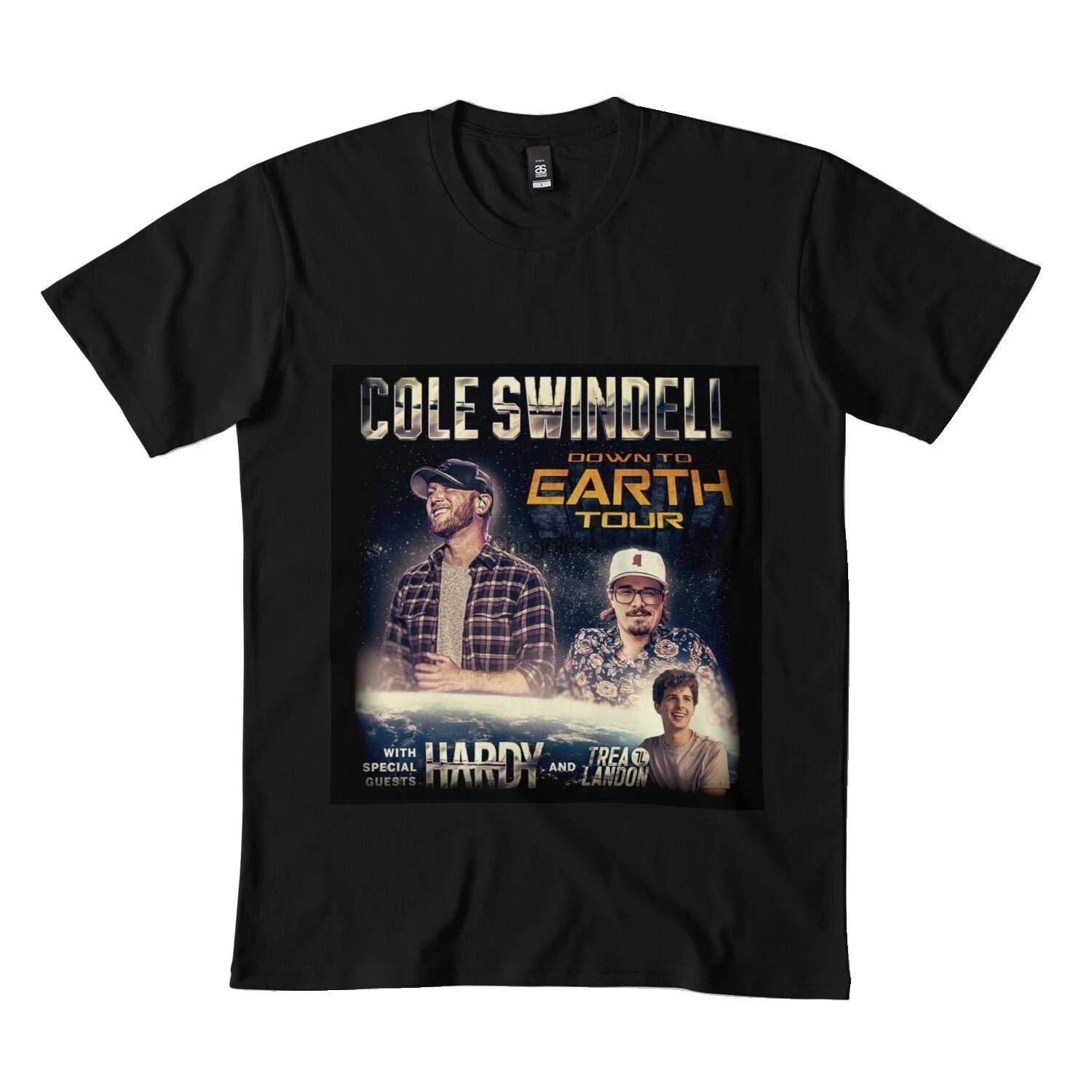 -Cole-Swindell-Tour 2020 классическая черная футболка bl (1) |