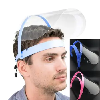 

Fast Delivery Plastic Full Face Shield Mask Anti-apatter Spray Water Droplets Clear Flip Up Visor Oil Fume Safety Work Guard