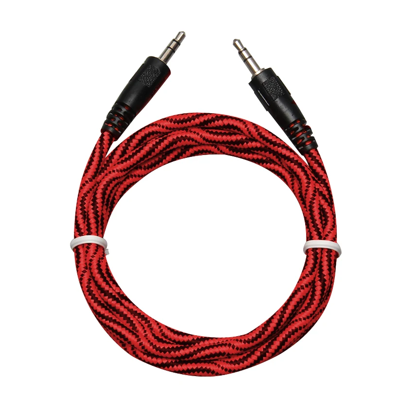 1 5M Jack 3 5mm Audio Cable Nylon Braid 3 5mm Car AUX Cable Headphone Extension Code for Phone MP3 Car Headset Speaker 100pcs