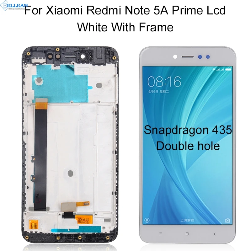 Dinamico для Xiaomi Redmi Примечание 5A Prime lcd Y1 дисплей кодирующий преобразователь сенсорного экрана в сборе Note 5A lcd Y1 Lite дисплей с рамкой - Цвет: 4G White With Frame