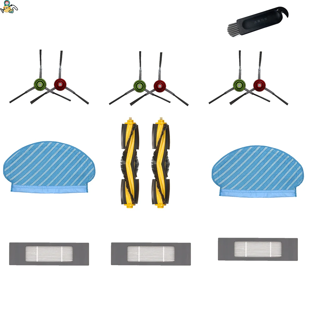 ECO-OZM-950-14PK Тряпка для уборки, основная щетка, ролик, боковая щетка, HEPA фильтр Для Ecovacs Deebot Ozmo 920 950 Запчасти для роботизированного пылесоса - Цвет: ECO-OZM-950-14PK