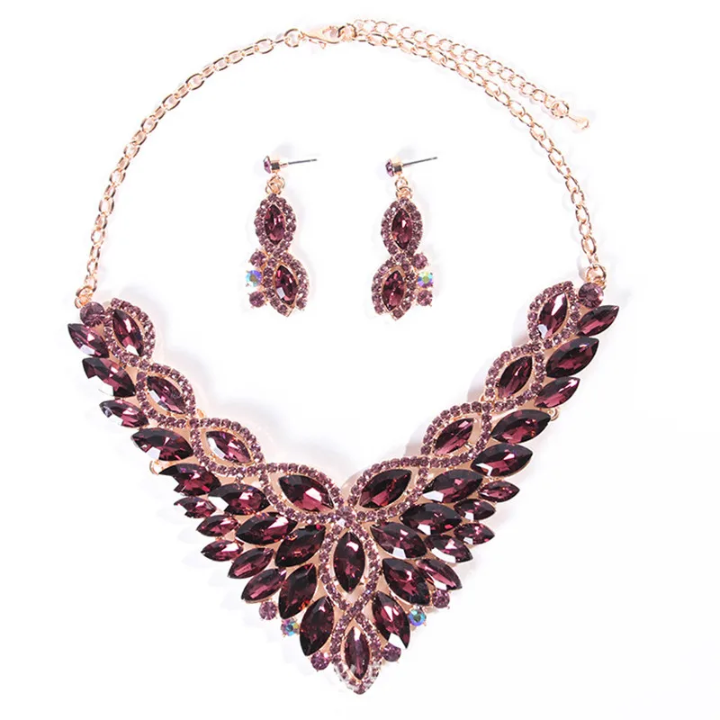 Dubai Luxury Crystal Wedding Jewelry