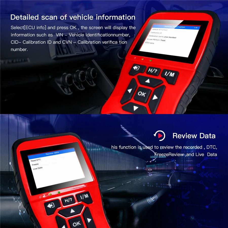 Сканирующее устройство нового поколения считыватель кодов OBD2 сканер Mode6/8 I/M