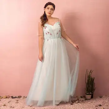 

Long Elegant Bridesmaid Dresses Illusion Short Sleeve O-Neck Wedding Guest Dress Empire A-Line Tulle Dress For Wedding Party