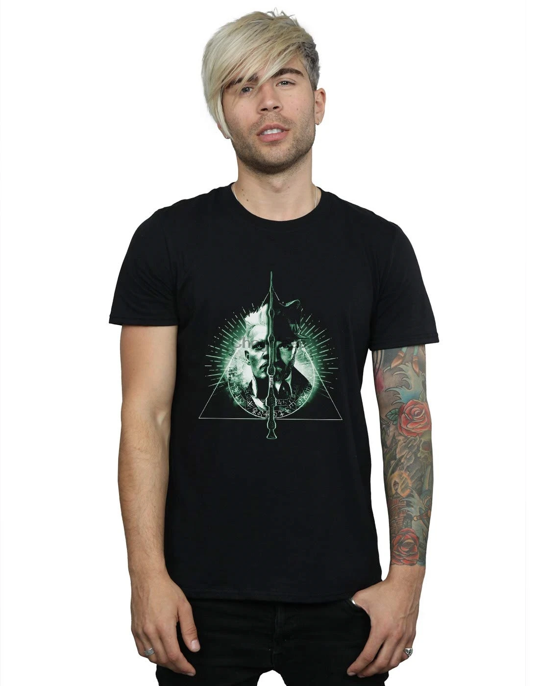 Мужская футболка с изображением фантастических животных 2 Дамблдора против