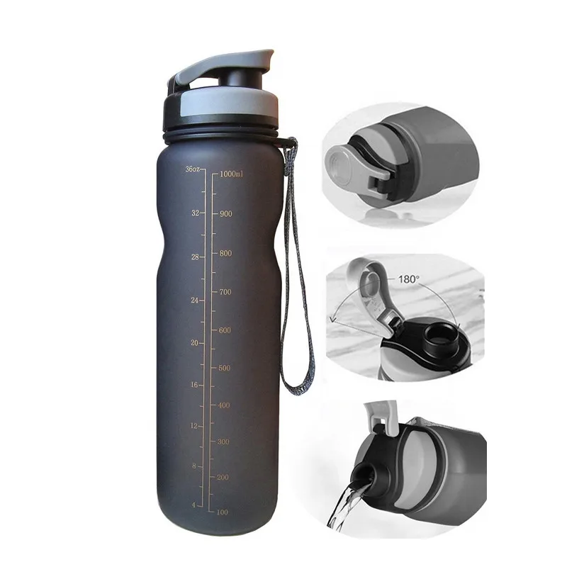 Bpa Free High-quality 1000ml Creative Plastic My Water Bottle Sports&Outdoor Large Capacity Kettle With Rope&Tea Infuser