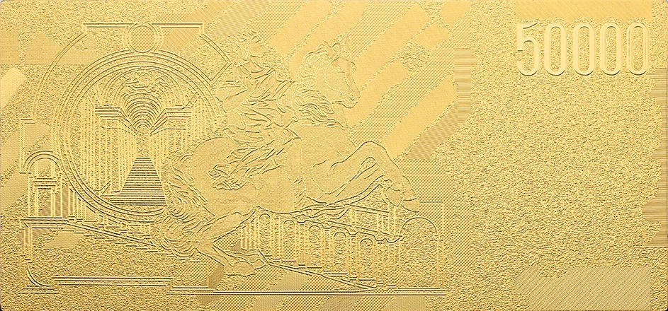 2 шт./компл. 50000 евро 24K Золотая фольга итальянские золотые банкноты Реалистичная