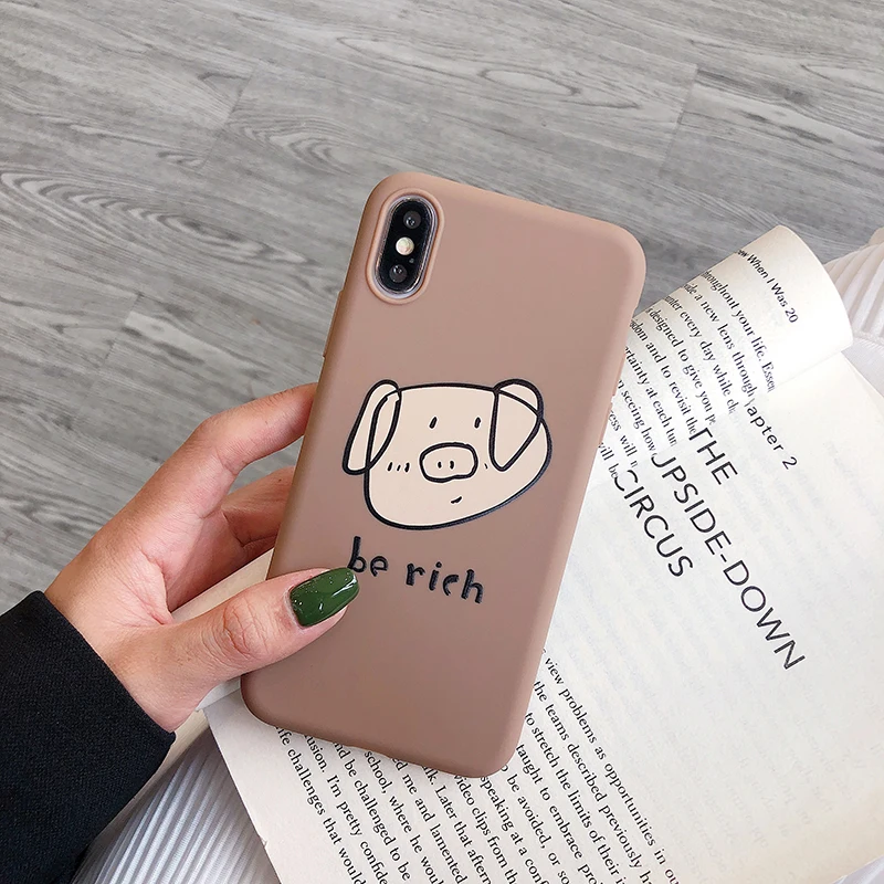 5285BN Ottwn чехол для телефона для iPhone 11Pro Max XS Max XR 7 8 6 6s Plus 5 5S SE пары мультипликационный милый поросенок Мягкий ТПУ силиконовый чехол-накладка - Цвет: 5285BN