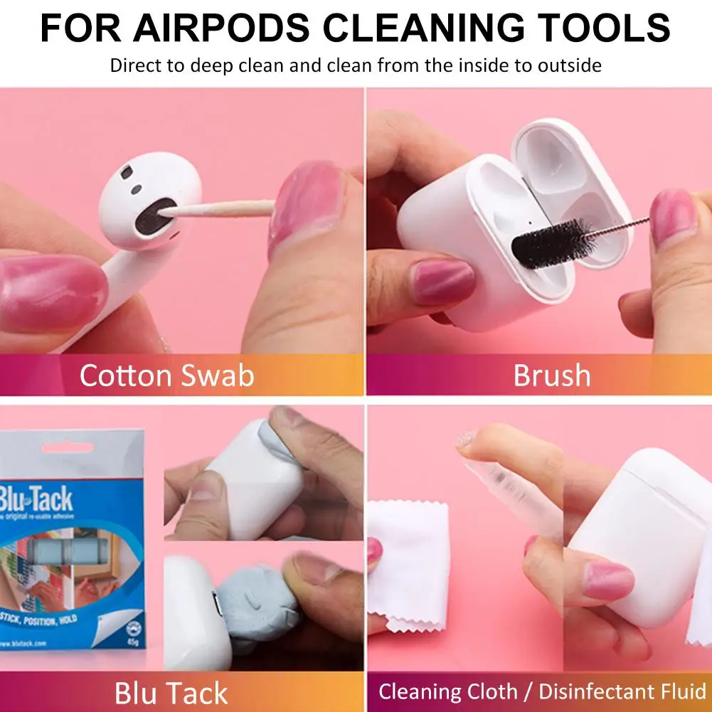 Набор для очистки экрана наушников для Airpods, чистящие инструменты для планшетов, ноутбуков, очков Blu tack Kit