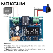 DC 12V 24V 36V Low Voltage Disconnect Switch Cut Off Digital LED Display Over-Discharge Undervoltage Protect for Lithium Battery
