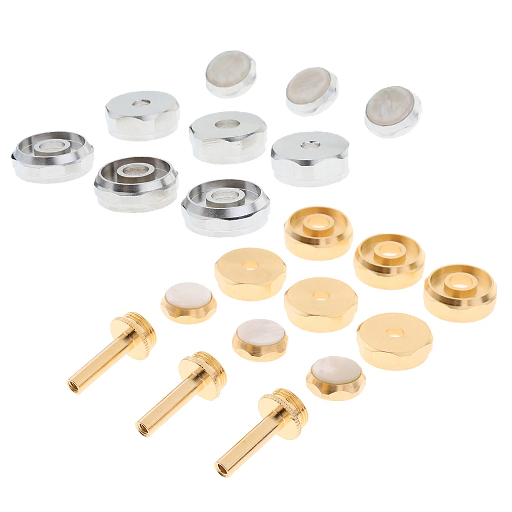 Trumpet Cap Screw Cover Finger Buttons & Golden Plating Trumpet Parts for Trumpet Accessory