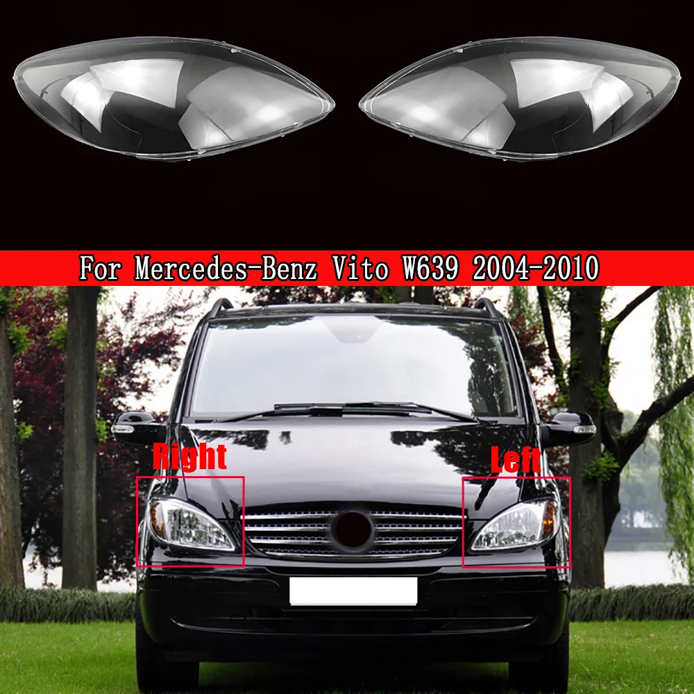 

Car Front Headlight Lens For Mercedes-Benz Vito W639 2004~2010 Transparent Headlight Glass Shell Lamp Shade Headlamp Cover