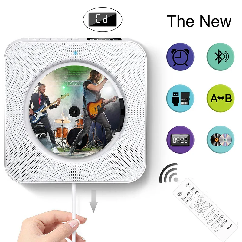 Buy 2019 Bluetooth CD player with speaker CD player with radio function support U dish TF card children learning machine