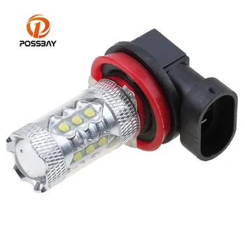 

POSSBAY 6*5w HP Chip H11 80W Turn Signal Head Light Lamp Bulbs Universal Auto Car LED Fog Rear Tail Parking Driving Lamp
