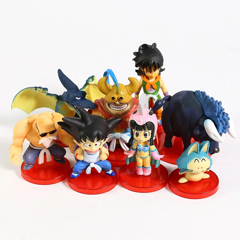 Dragon Ball Z Фос детский Сон Гоку Чичи Каме сеннин Yamcha Pual Ox-King мини ПВХ Фигурки игрушки 8 шт./компл