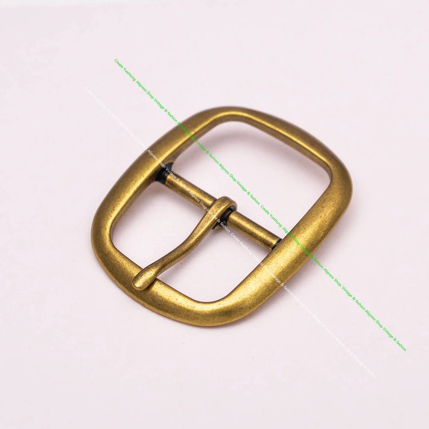 Qualität Heavy Duty Retro Messing Überzogene DIY Leahtercraft Handgemachte Oval Center Bar Pin Gürtel Schnalle Ersatz Fit 35 MM – Detail 4