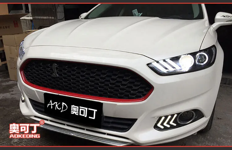 Головной светильник s для автомобиля Ford Fusion 2013- Mondeo DRL Дневной ходовой светильник светодиодный Биксеноновая лампа противотуманный светильник тюнинг автомобильные аксессуары