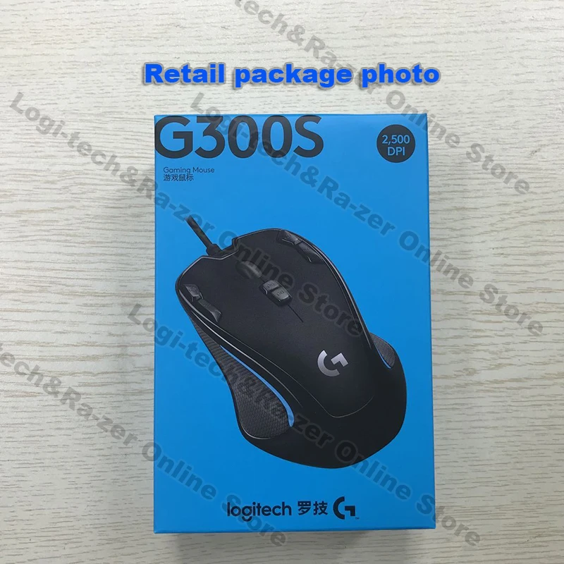 Проводная игровая мышь logitech G300S для ноутбука, ПК с разрешением 2500 dpi, оптическая 9 перезаряжаемая программируемая кнопка, поддержка официального тестирования+ Бесплатный подарок