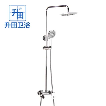 

Modern Bathroom Thermostatic Faucet Chrome Polished Shower Set Mixers Taps Wall Mounted Rainfall Shower Faucets
