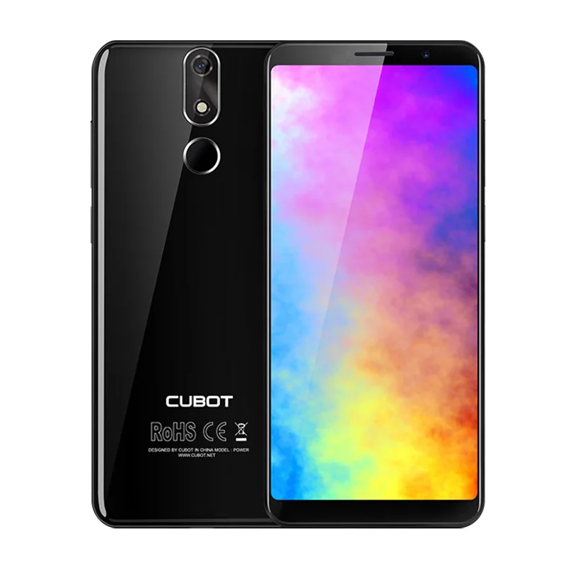 Black Cubot Power 6000 мА/ч, Helio P23 Octa Core 6 ГБ Оперативная память 128 Гб Встроенная память 5,9" FHD+ Android 8,1 смартфон 16.0MP 6P lens Телефон Type-C 4G - Цвет: Black
