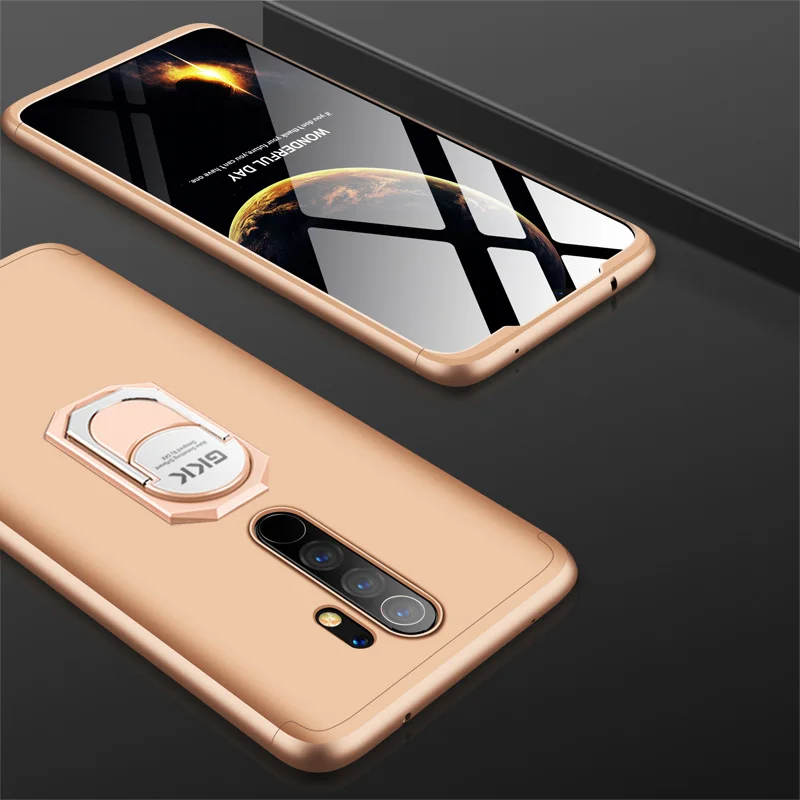 3-в-1 чехол для Xiaomi redmi note 8 Pro Чехол Крышка защитное кольцо магнетизм кронштейн анти-столкновения в виде ракушки для redmi note 8 Coque