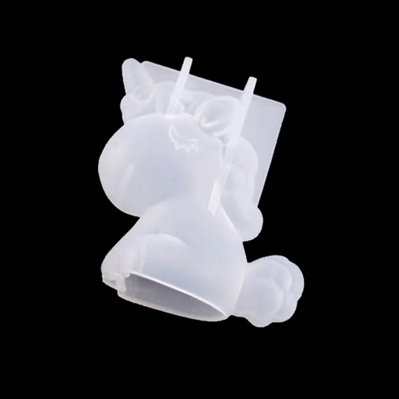 DIY Кристалл эпоксидной стерео 3D зеркало Единорог силиконовые формы пластырь для ароматерапии украшения ручной работы