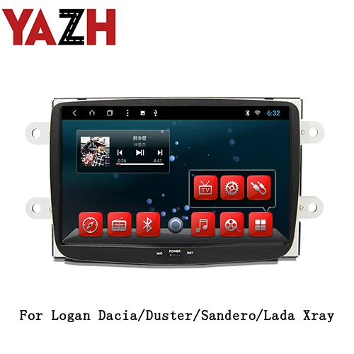 9.0 RAM 2GB ROM 32GB YAZH Android 9,0 gps Мультимедиа Радио для Logan/Dacia/Duster/Sandero/Lada Xray головное устройство высокое и низкое Совместимость с 8," ips - Цвет: 9.0 RAM 2GB ROM 32GB
