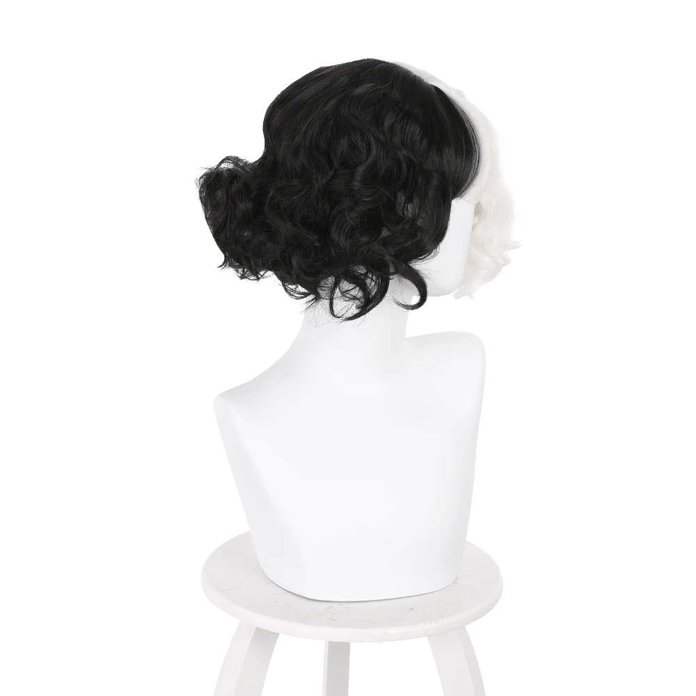 Cosplay&ware Evil Women Half Black White Wig Bad Girl Short Curly Hair Wigs Headwear Demon Cosplay Props 2 Types -Zentai shop online Had026c764dc94e5b90fc3397e02ec31b2.jpg