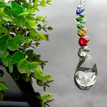 

DIY Chandelier Crystals Pendants Clear Octagonal Bead Crystal Prisms Lamp Parts Suncatcher Hanging Ornament Lighting Accessories