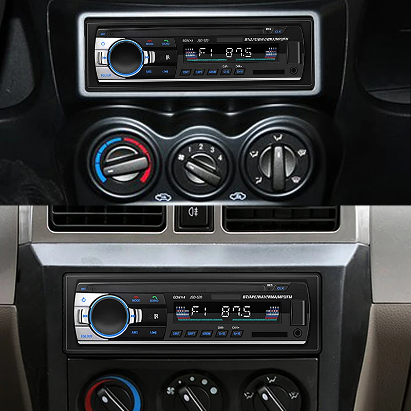 Bluetooth Авторадио автомобильный стерео радио FM Aux вход приемник SD USB JSD-520 12 В в-dash 1 din автомобильный MP3 мультимедийный плеер