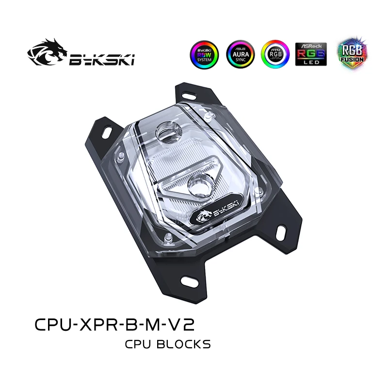 Водяной блок ЦП Bykski для AMD Ryzen7/5/3 AM3 + AM4 охладитель 5 в 3 контакта 12 В 4 центральный