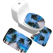 CAMMITEVER 3 шт. напольный коврик для ванной Декор чехол для унитаза для ванной комнаты домашние Нескользящие коврики