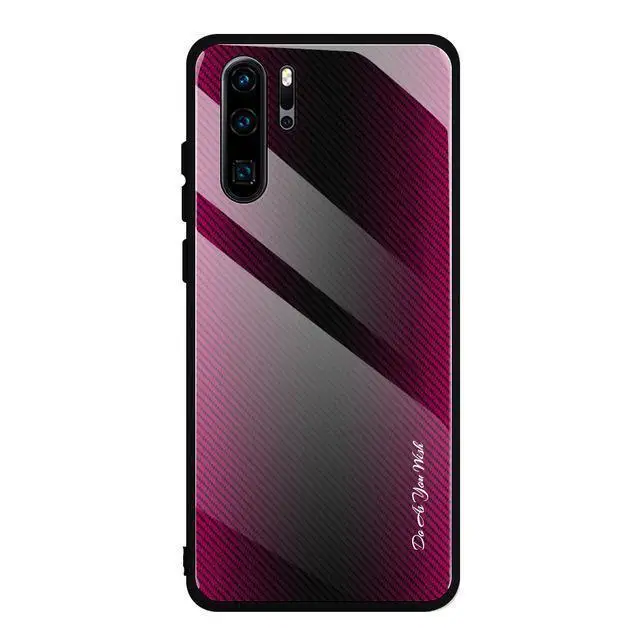 Противоударный чехол из закаленного стекла для телефона huawei Honor 20 9X8X10 P20 mate 20 Lite P30 Pro Y9 Prime Y7 Pro градиентный чехол - Цвет: 4