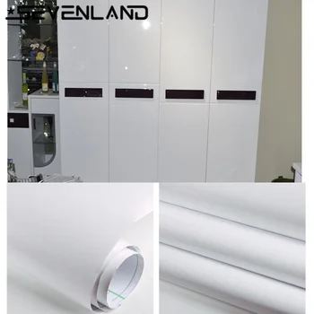 

Sevenalnd Self adhesive Waterproof Pure Color Glossy Kitchen Cupboard Cabinet PVC Wallpaper Wall Sticker