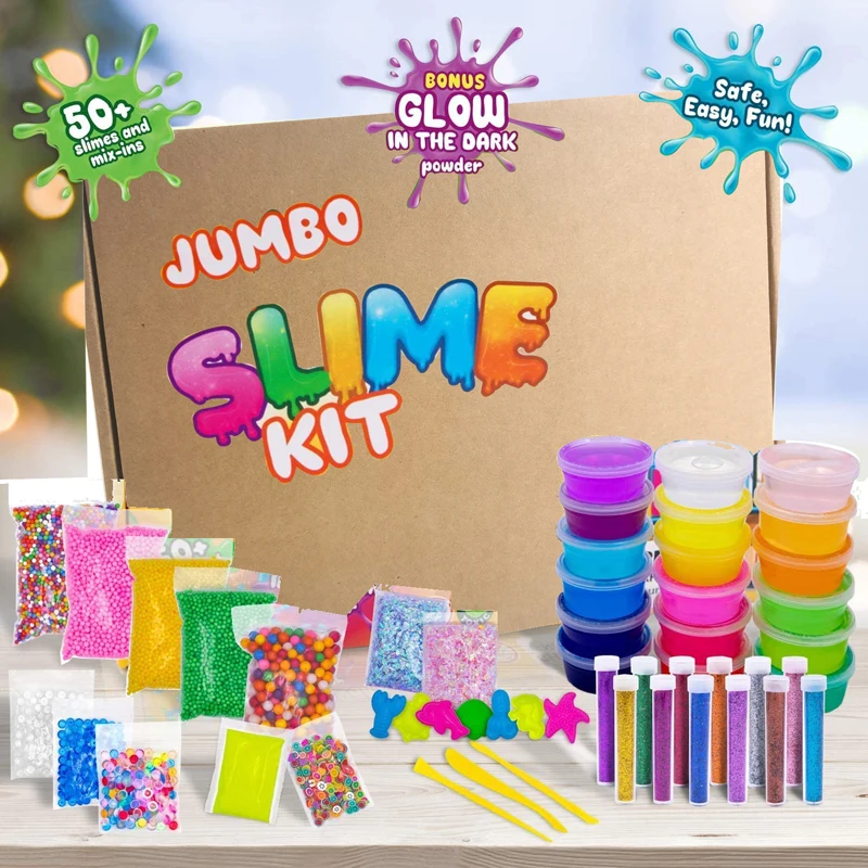 Everything In One Box Unicorn Slime Kit Supplies Stuff FOR Girls Making Slime 
