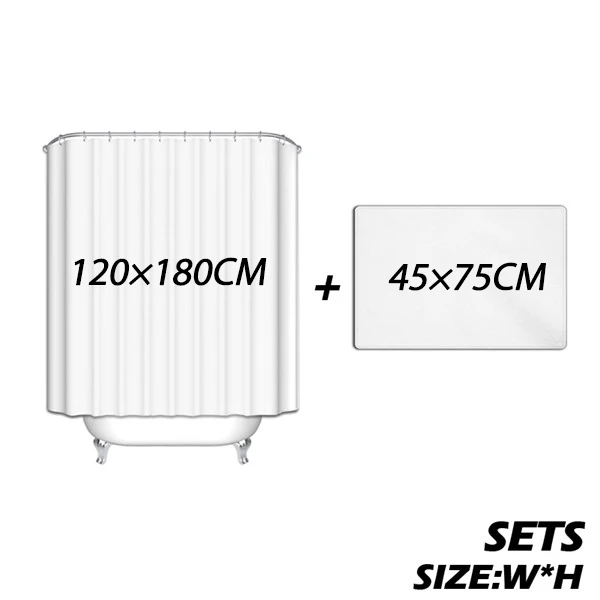 Set-45x75 120x180cm Деардом занавеска для душа сложенный книжный дизайн двери ткань занавеска для душа декор для ванной комнаты - Цвет: Set-45x75 120x180cm