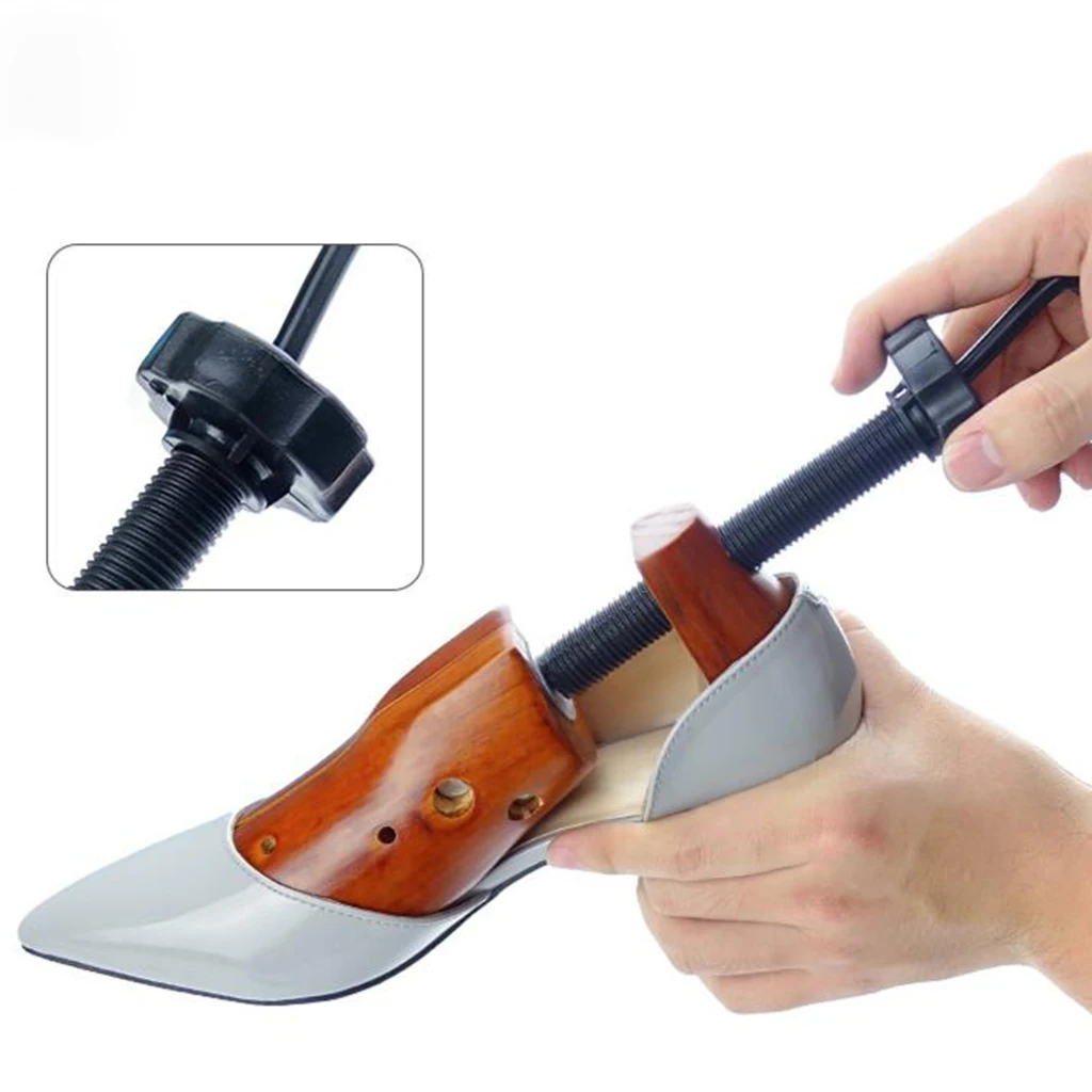 1PC Wooden 2-Way Shoe Stretcher Adjustable Women Men Boot Shoe Extender Keeper