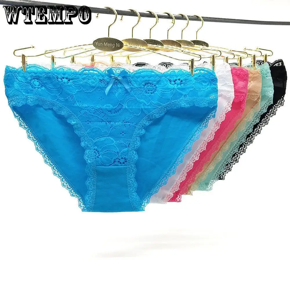 WTEMPO 6 Pcs/Lot Briefs New Women's cotton panties Girl Briefs Spot