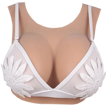 

Silicone Breast Crossdresser Round Collar Fake Boobs Half Body Breast Enhancer Ajusen for Mastectomy Transgender