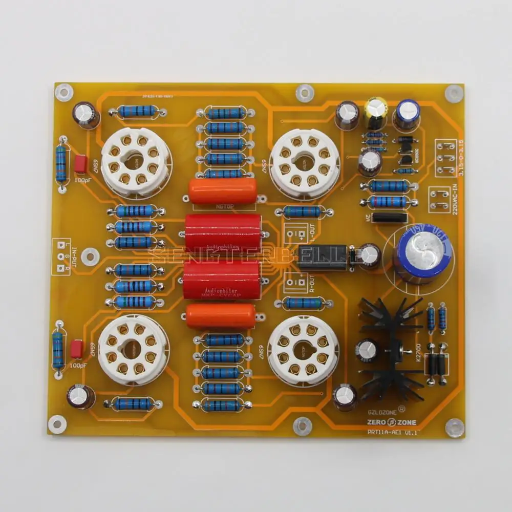 Referência Cary-ae1 Pré-amplificador Circuito 6sn7 Tubo Preamp Acabado Placa Kit Faça Você Mesmo Pcb Prt11a - Image 5