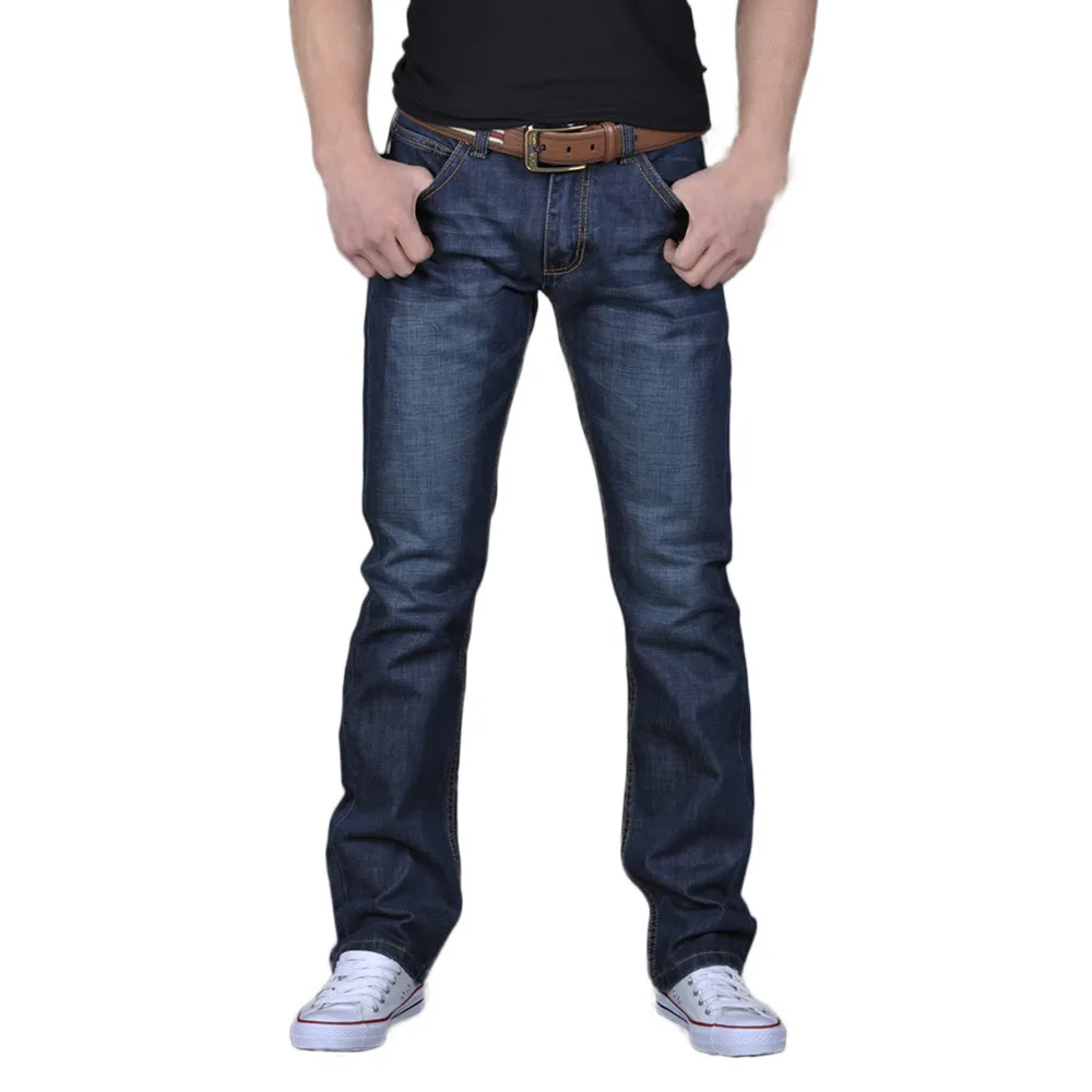 Gran oferta Los hombres Slim Denim arañó los hombres de Color puro del dril de algodón pantalones vaqueros algodón lavado Vintage Hip Hop pantalones de trabajo Casual pantalones vaqueros Homme # Y 73oKlQeqq