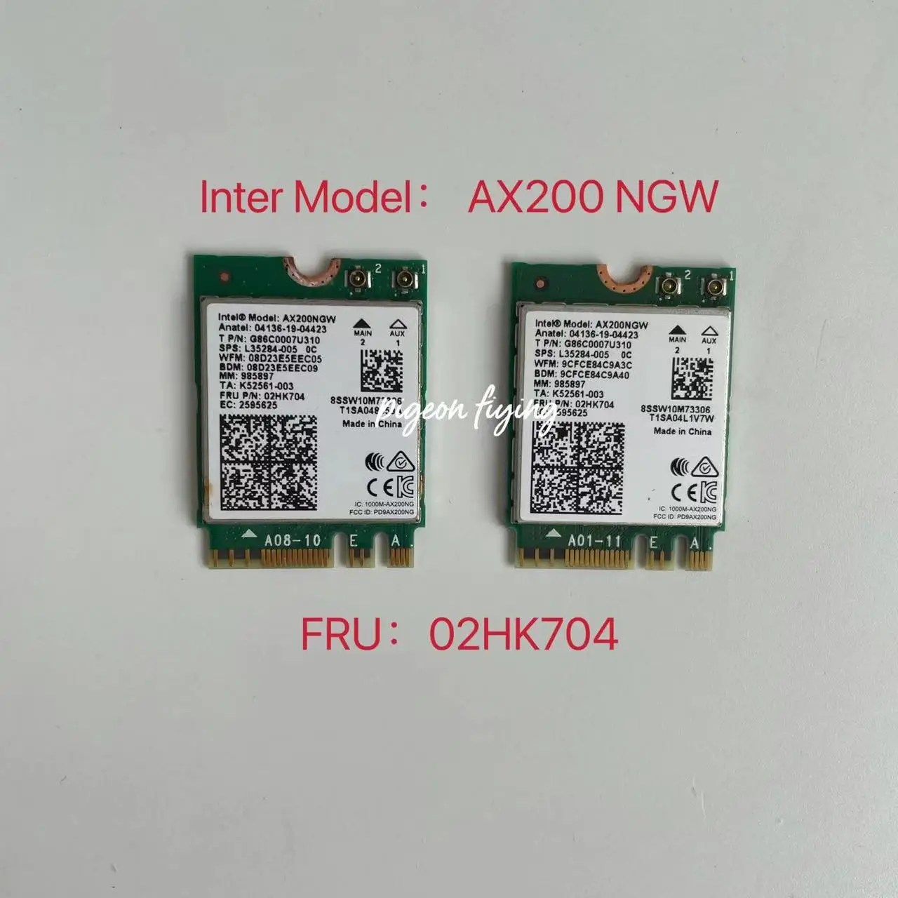 

Wi-Fi 6 Wireless Card for Intel AX200NGW WLAN 2.4G/5G MU-MIMO BT 5.0 FRU:02HK704